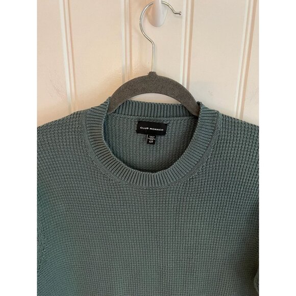 Club Monaco Men's Crew Neck Waffle Knit Sweater Size Small - Picture 2 of 5